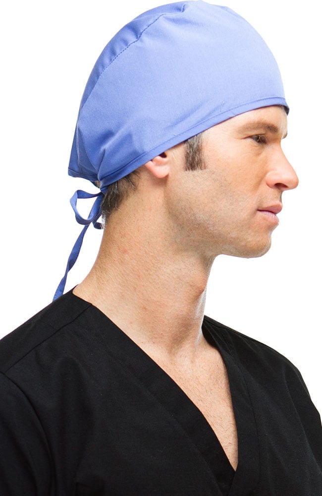 AllHeart Basics Elate Unisex Generic Tie Back Scrub Cap & Black Cloth Mask