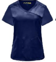 Pepino Uniforms Wrap Neck Side Pocket Scrub Top