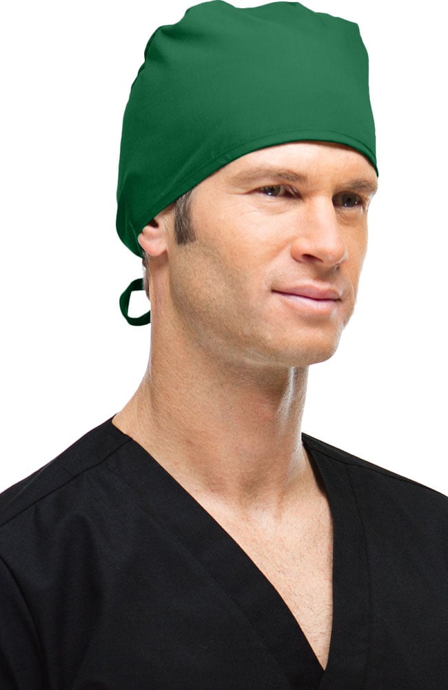 AllHeart Basics Elate Unisex Generic Tie Back Scrub Cap & Black Cloth Mask