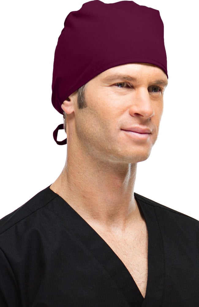 AllHeart Basics Elate Unisex Generic Tie Back Scrub Cap & Black Cloth Mask