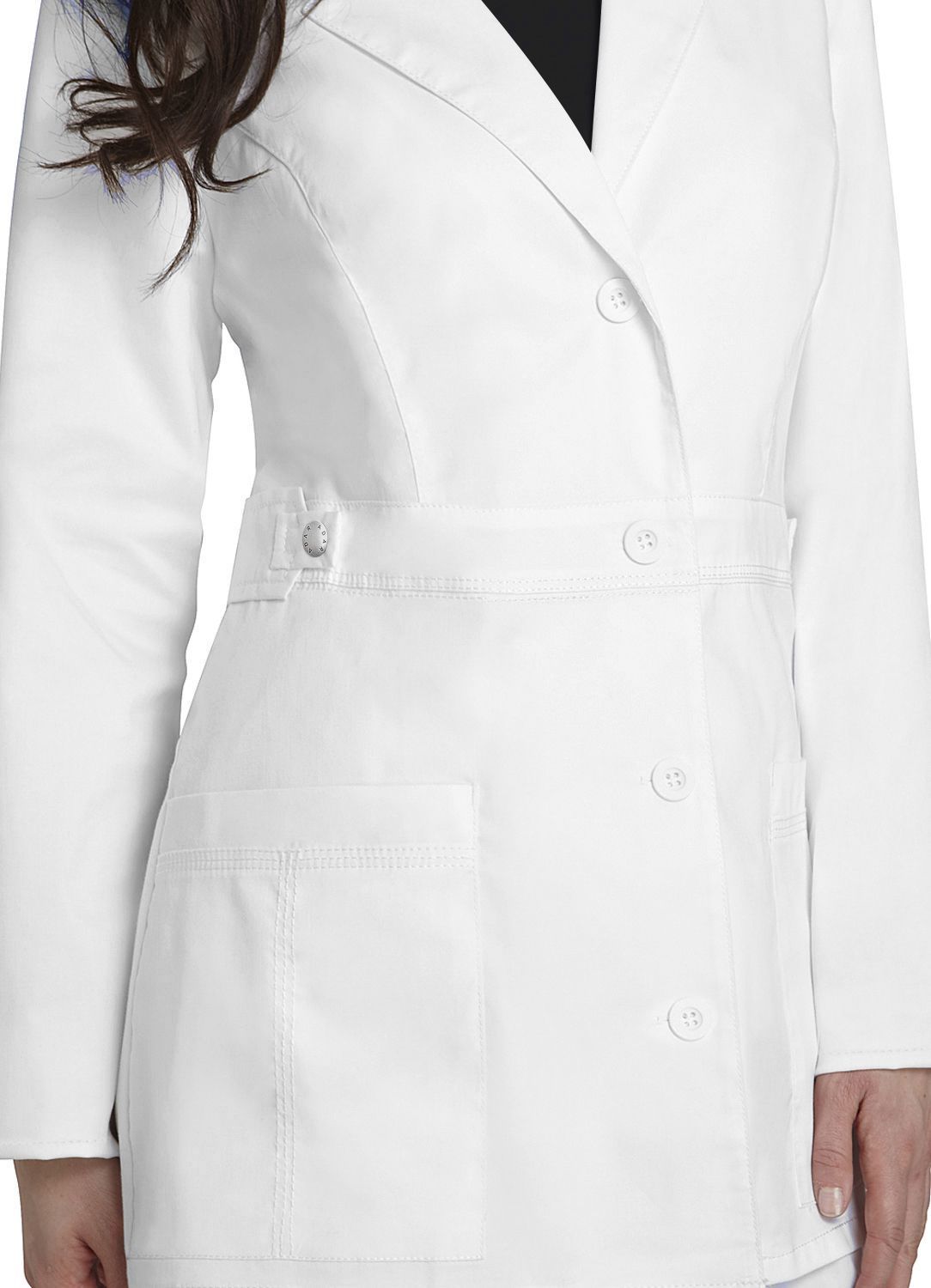 Blouse de laboratoire extensible Adar Pop pour femmes de 36 po avec taille à patte