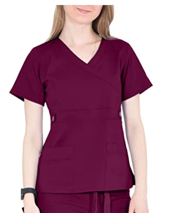 Hey Collection Mock Wrap Baby Twill Top