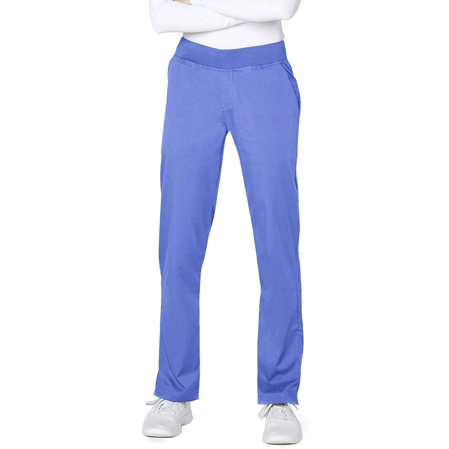 Adar Pro Tailored Skinny Leg Yoga Scrub Pants