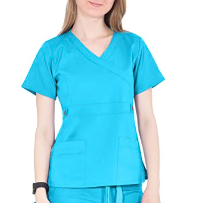 Hey Collection Mock Wrap Baby Twill Top