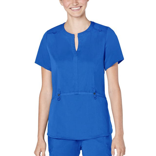 Adar Responsive Active Notch Scrub Top