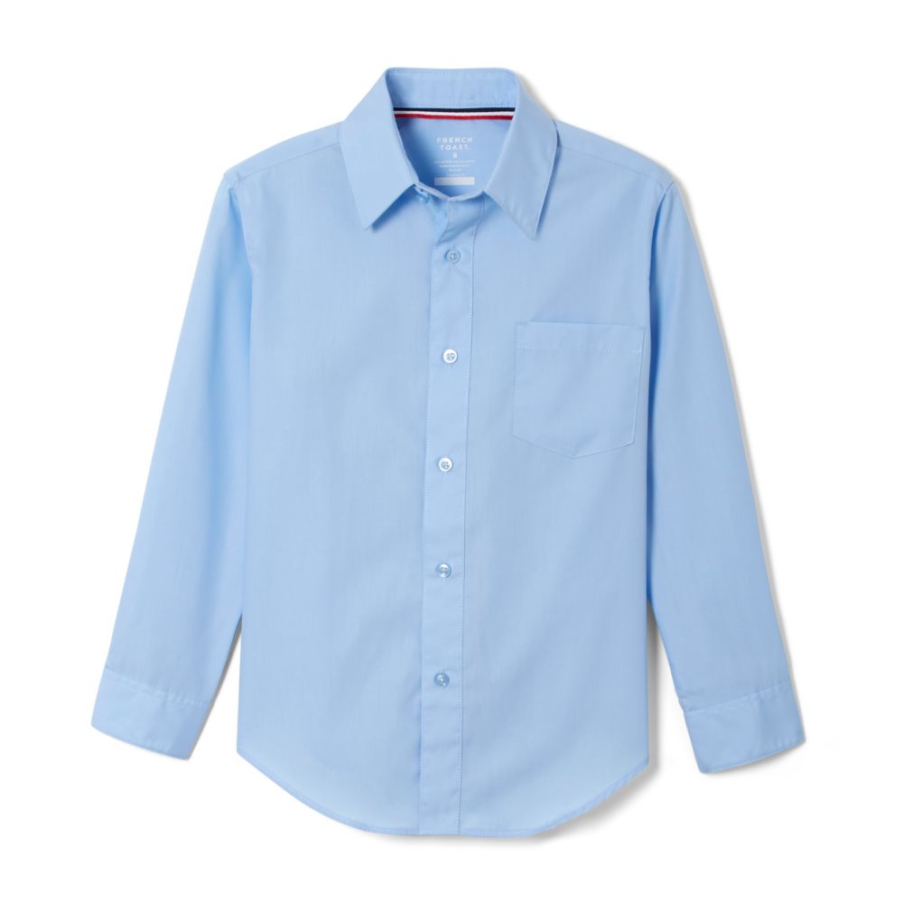 French Toast Camisa de vestir de popelina de manga larga para niños