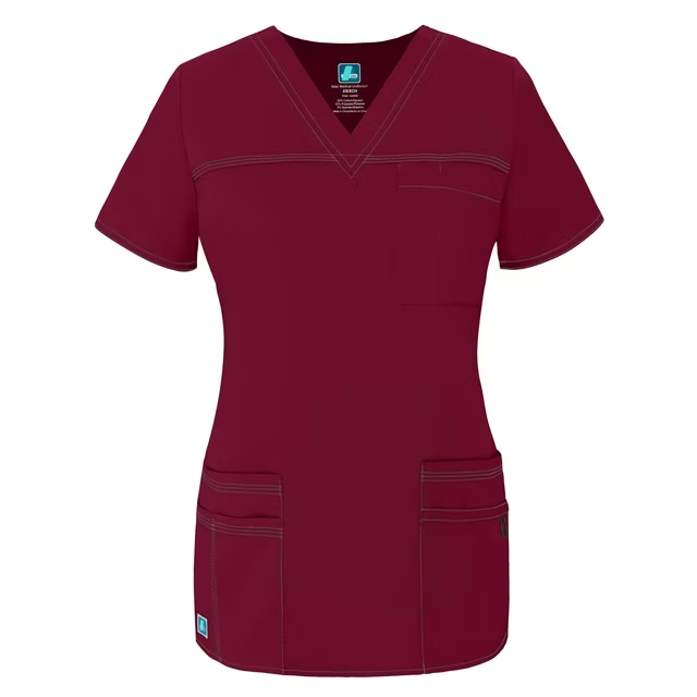 Top elástico con escote en V TaskWear de Adar Pop