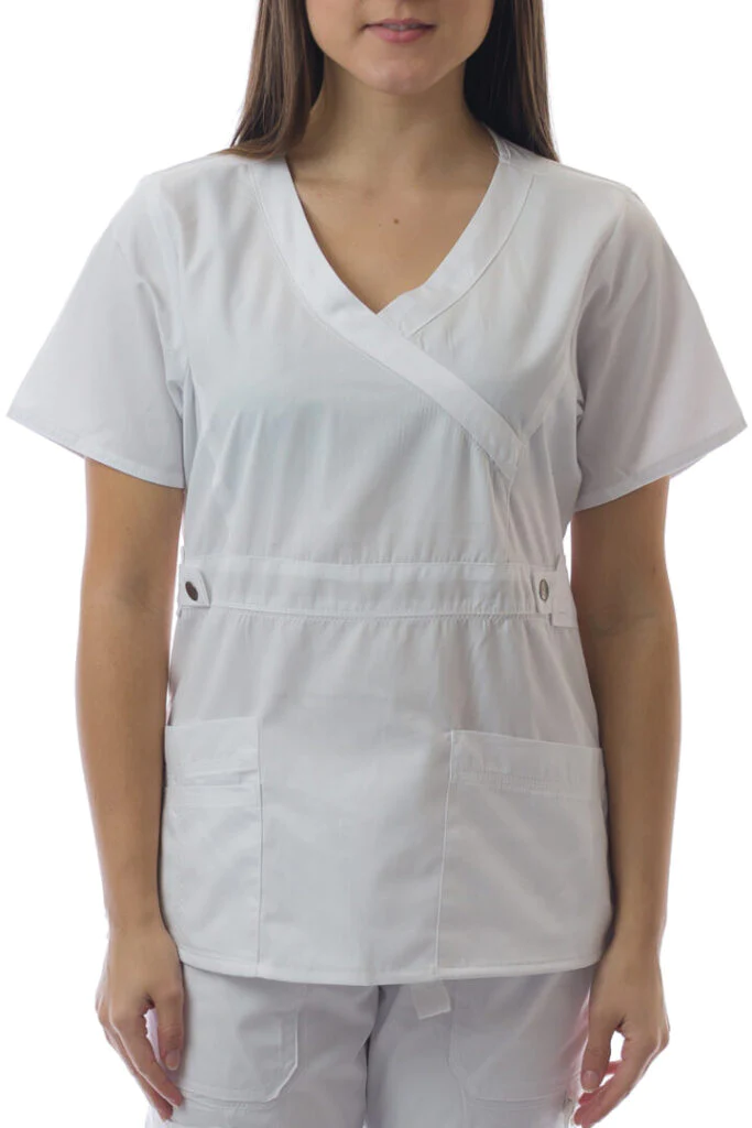 Hey Collection Mock Wrap Baby Twill Top