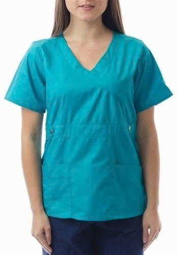 Hey Collection Mock Wrap Baby Twill Top