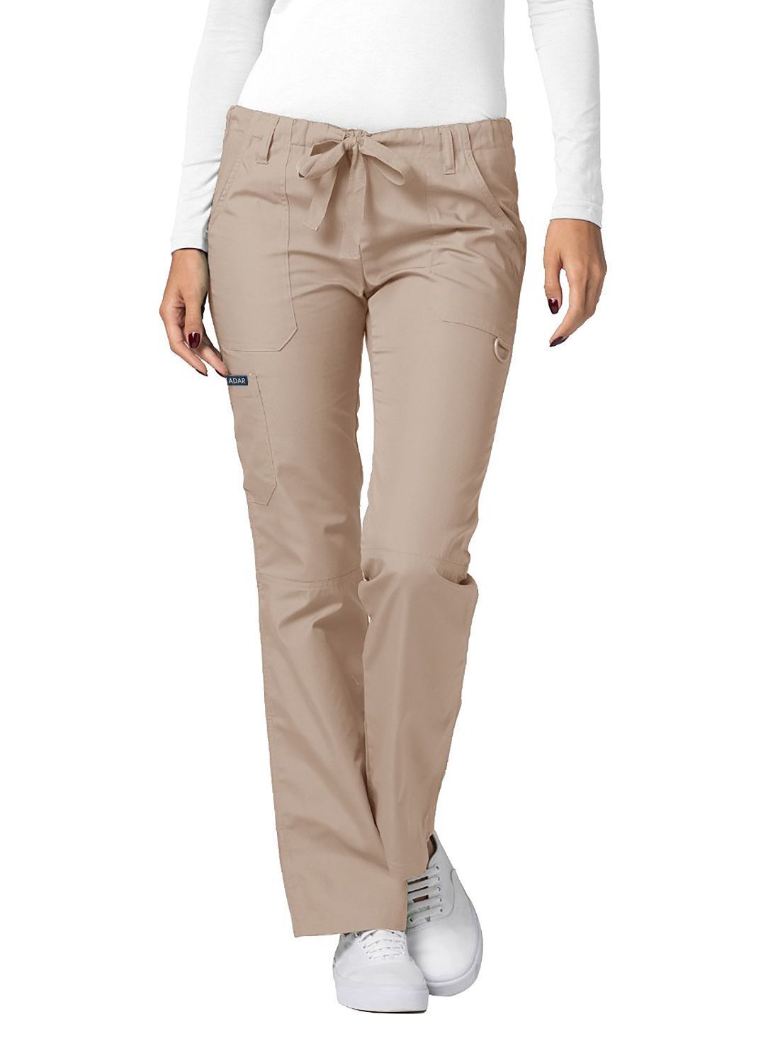 Adar Universal Tall Unisex Drawstring Split Knee Scrub Pants