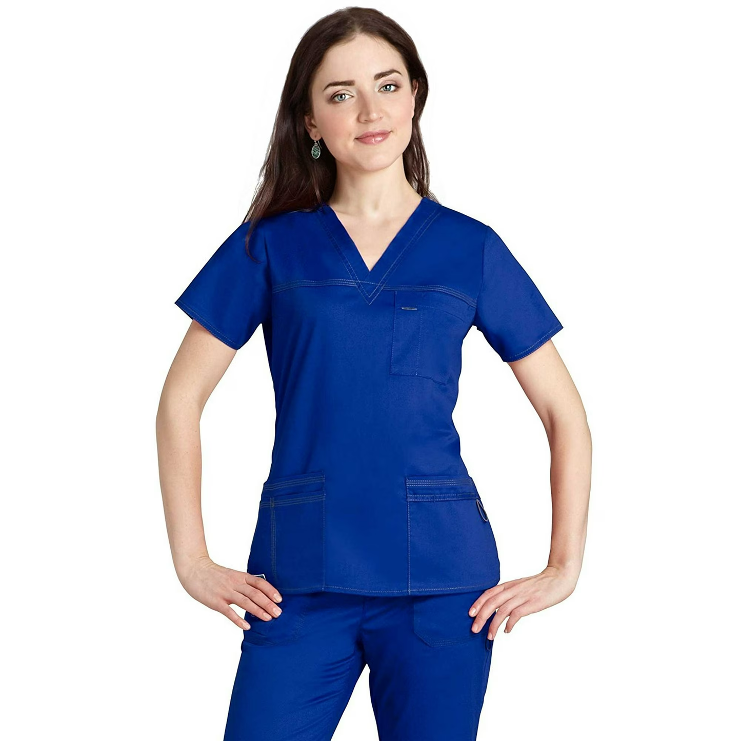 Top elástico con escote en V TaskWear de Adar Pop