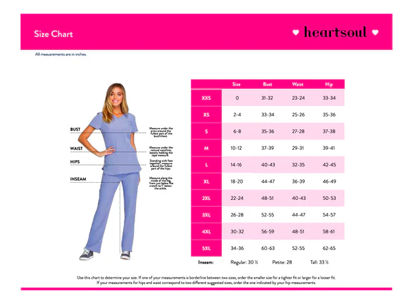 Heartsoul Romance Mock Wrap Scrub Top