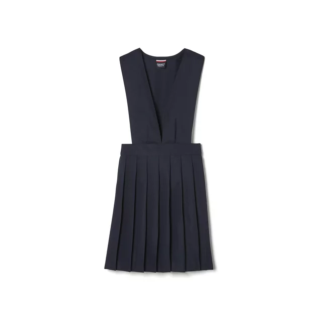 French Toast Girls Plus V-Neck Pleated Jumper