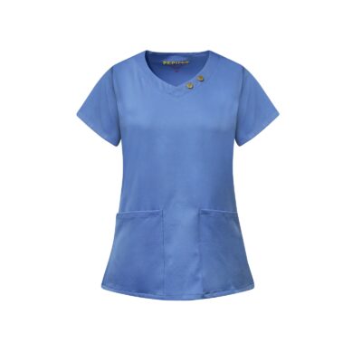 Haut à col en V boutonné Pepino Uniforms