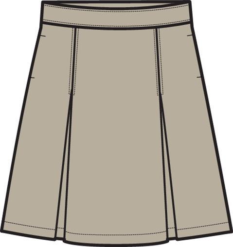 French Toast Girls Pleated Skirt at Knee