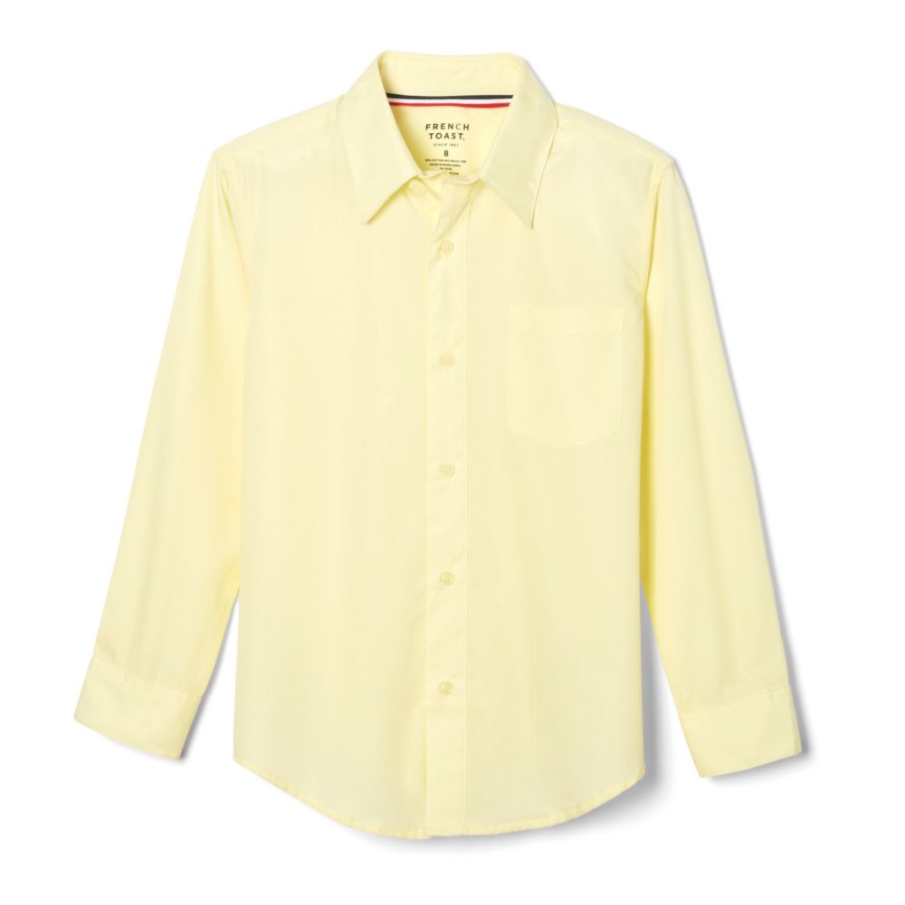 French Toast Camisa de vestir de popelina de manga larga para niños
