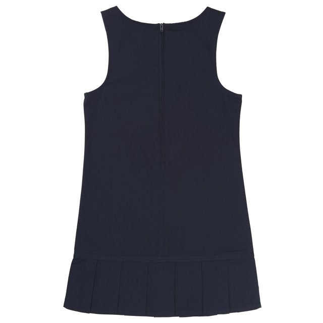 French Toast Vestido estilo jersey plisado con lazo de cinta para niñas