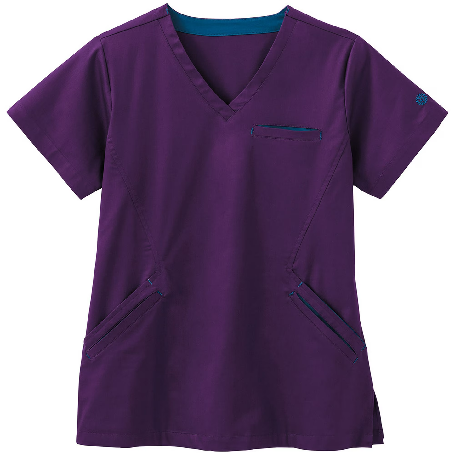 Haut d'hôpital à col en V extensible en angle Bio Stretch