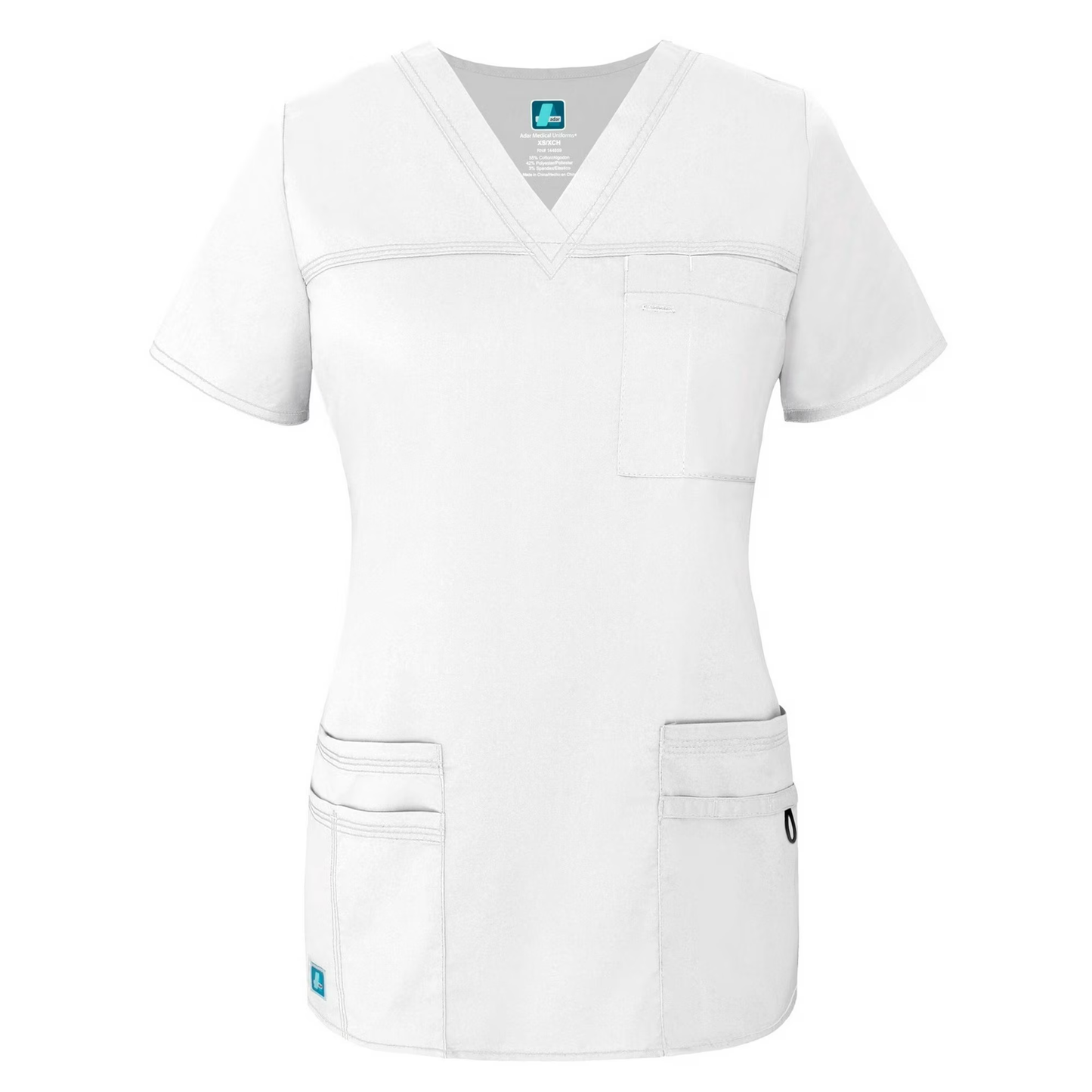 Top elástico con escote en V TaskWear de Adar Pop