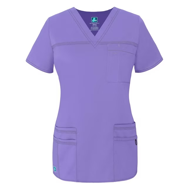 Top elástico con escote en V TaskWear de Adar Pop