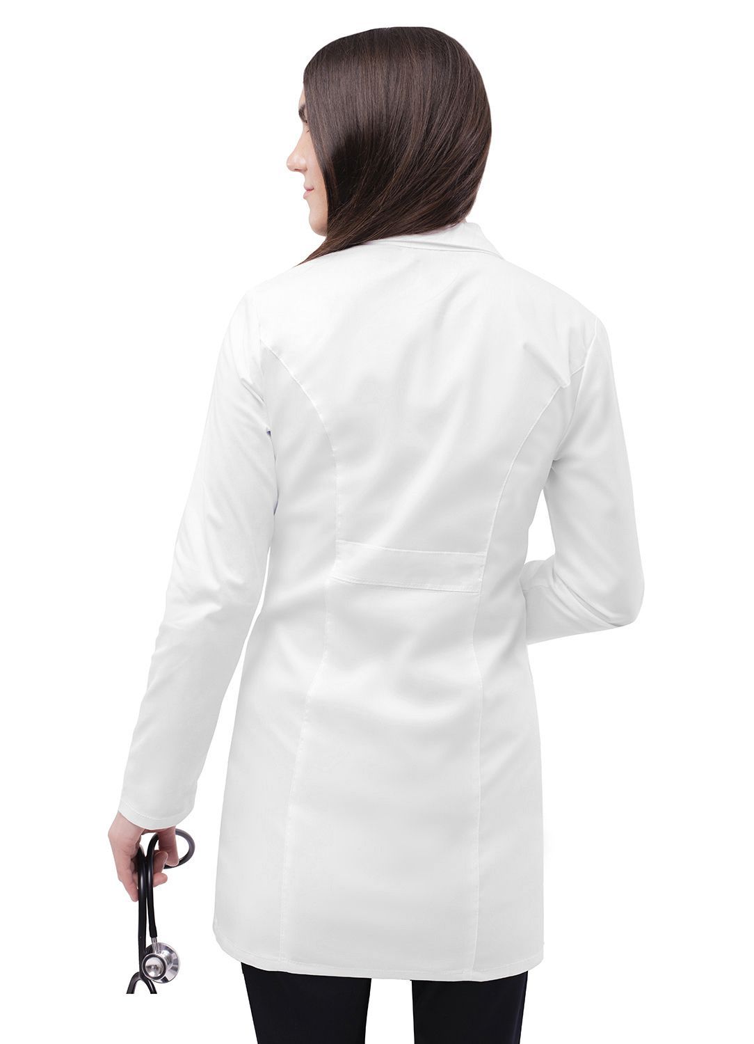Blouse de laboratoire extensible Adar Pop pour femmes de 36 po avec taille à patte
