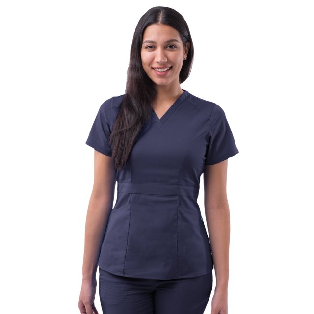 Adar Pro Tailored Peplum Scrub Top