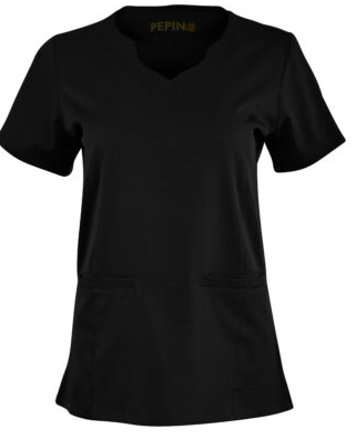 Pepino Uniforms Scallop Neck Top