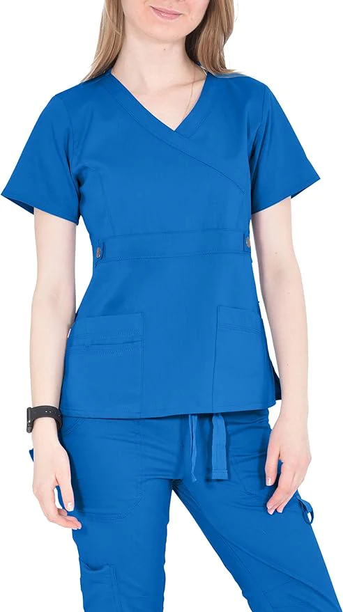 Hey Collection Mock Wrap Baby Twill Top