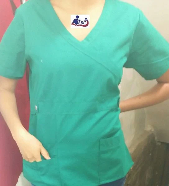 Hey Collection Mock Wrap Baby Twill Top
