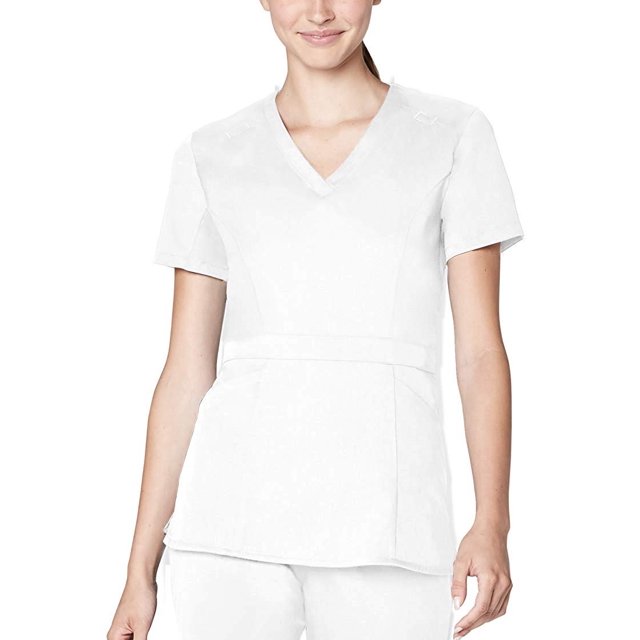 Adar Pro Tailored Peplum Scrub Top