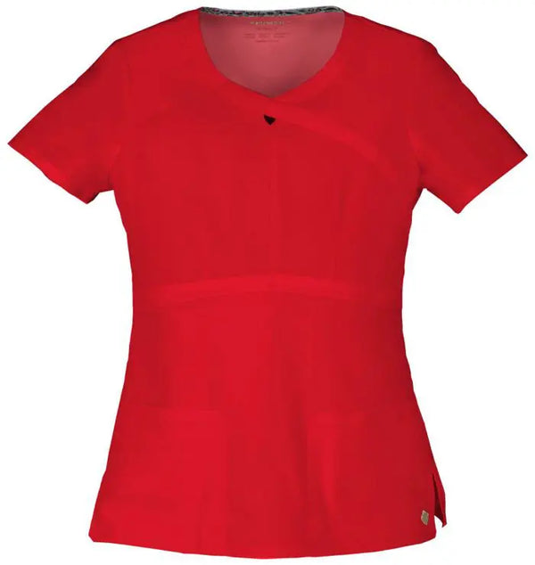 Heartsoul Romance Mock Wrap Scrub Top
