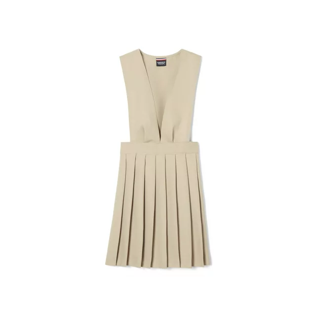 French Toast Girls Plus V-Neck Pleated Jumper