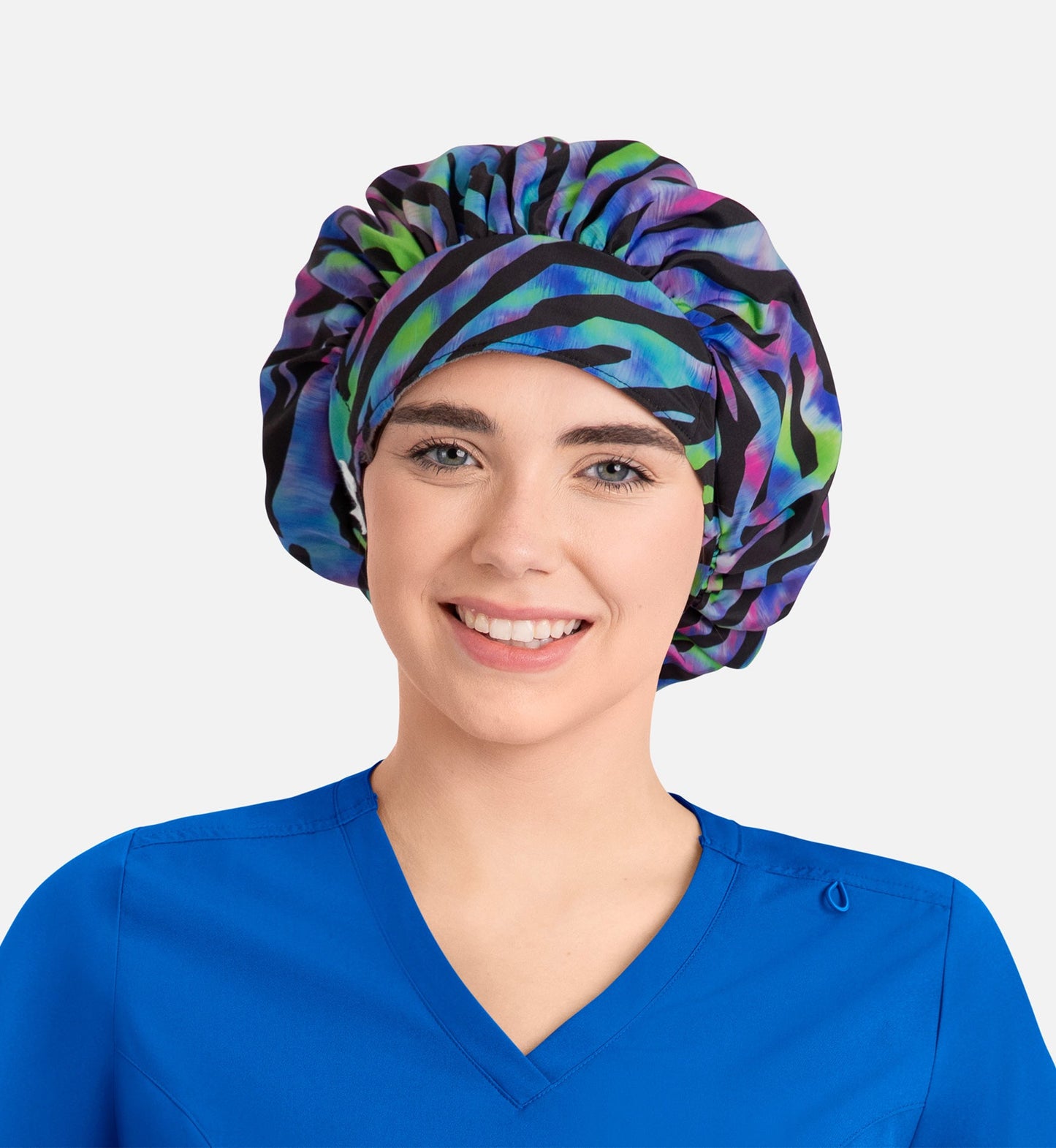 Maevn Unisex Printed Bouffant Scrub Cap