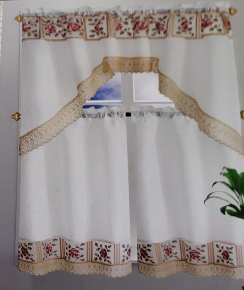 3 Piece Kitchen Curtain Set