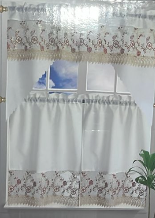 3 Piece Kitchen Curtain Set