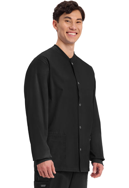 Cherokee Workwear Professionals Men's Snap Front Scrub Jacket