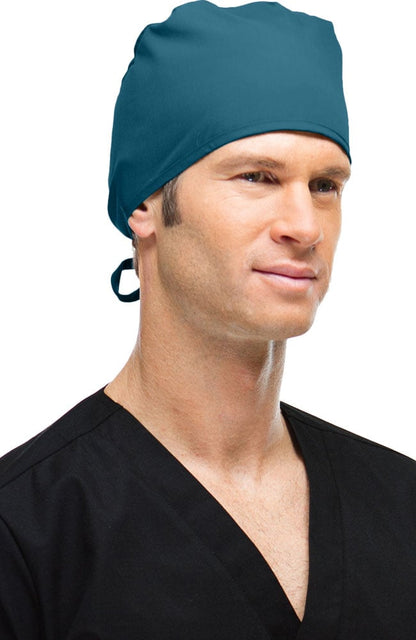 AllHeart Basics Elate Unisex Generic Tie Back Scrub Cap & Black Cloth Mask