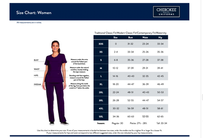 Haut d'hôpital à col en V Cherokee Workwear Core Stretch