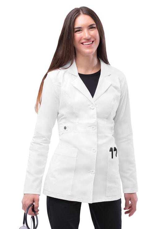 Adar Pop Stretch Womens 28" Tab-Waist Lab Coat