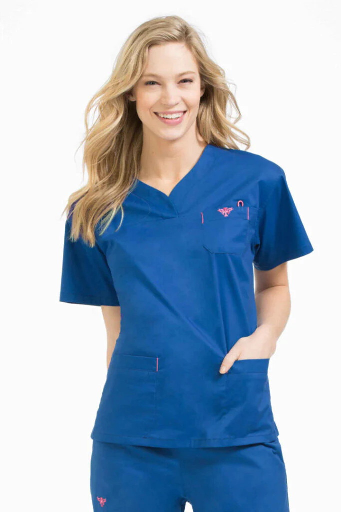 Med Couture Signature Sport Neckline Scrub Top