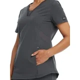 Blusa médica con cuello en V y ribete de punto acanalado de sarga elástica genuina de Dickies