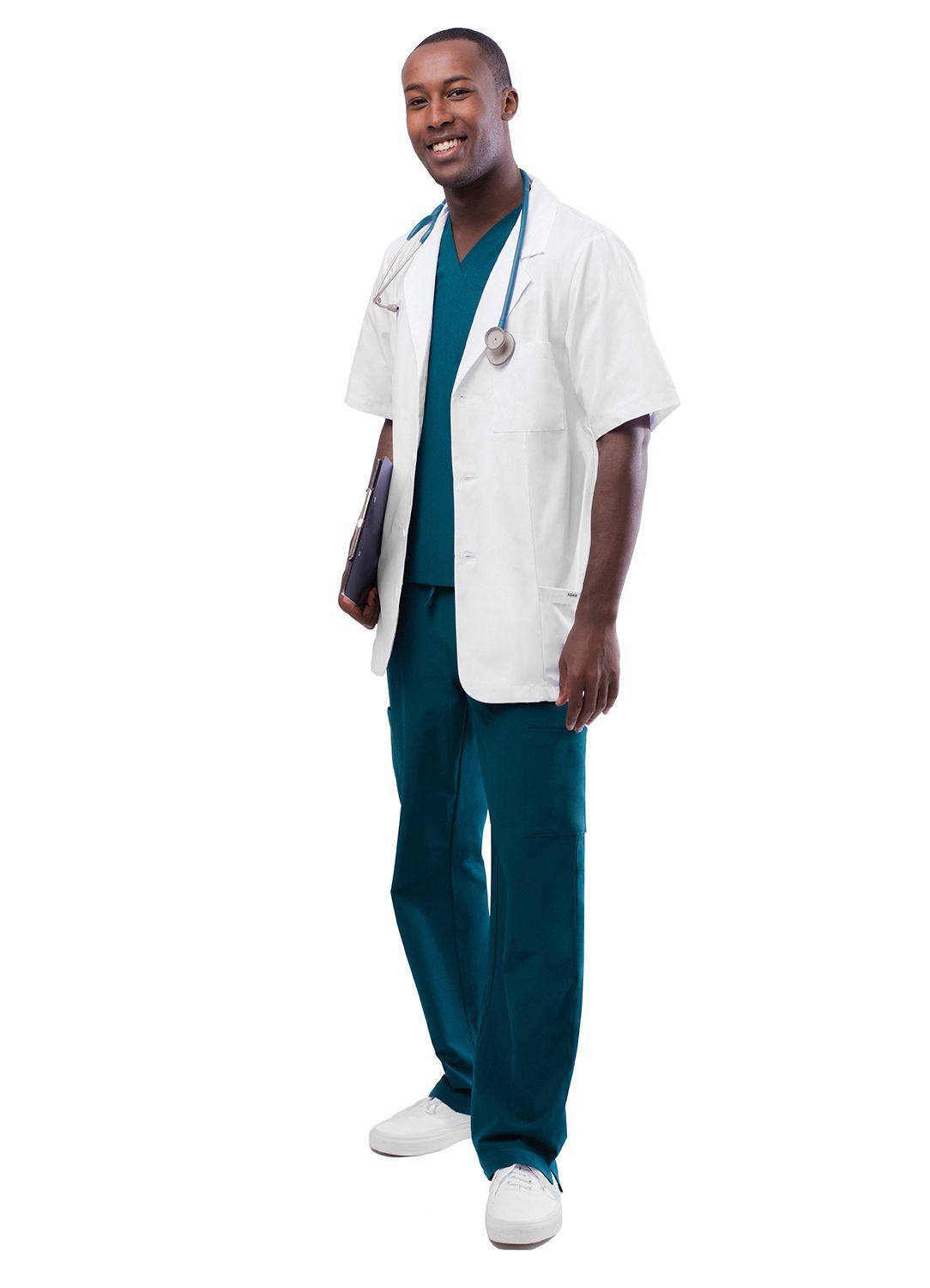 Adar Universal Unisex 31" Short Sleeve Consultation Lab Coat