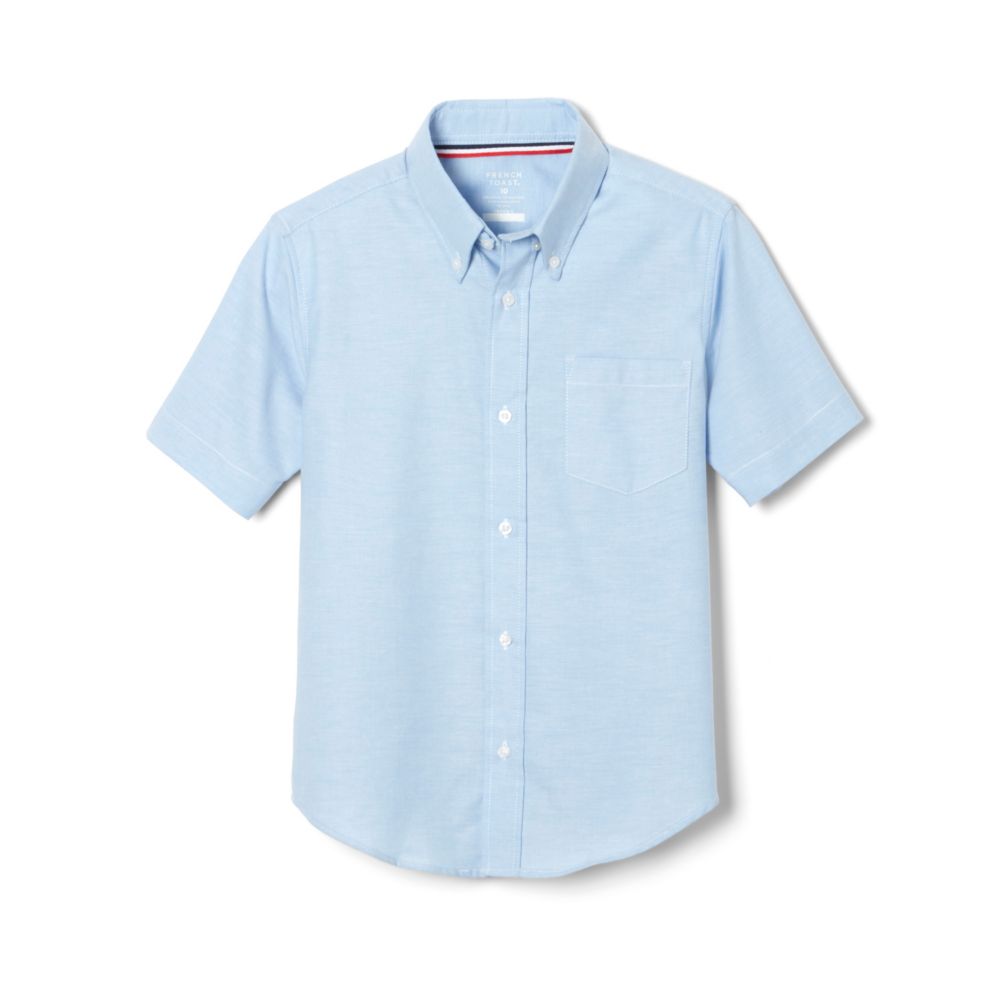 French Toast Mens Short Sleeve Oxford Shirt