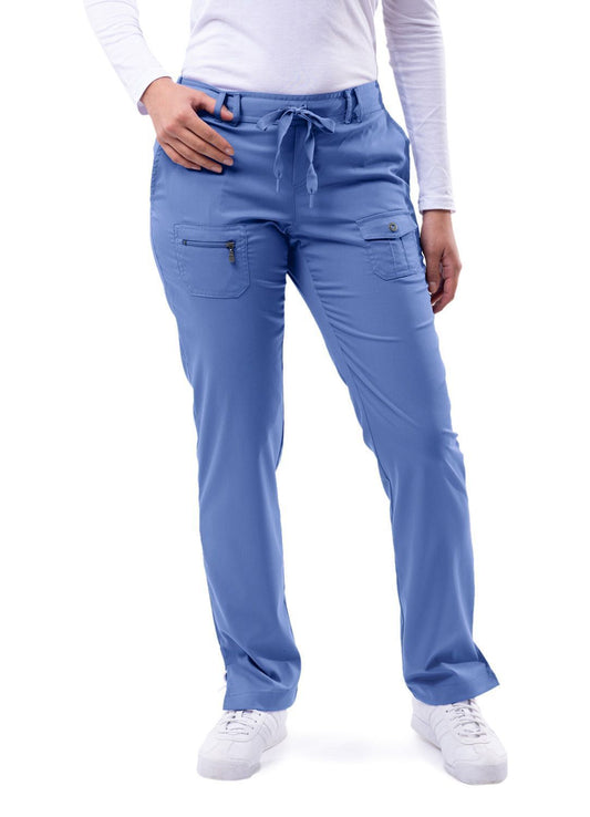 Adar Pro Petite Slim Fit 6-Pocket Scrub Pants