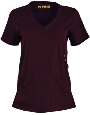 Pepino Uniforms Mock Wrap Top