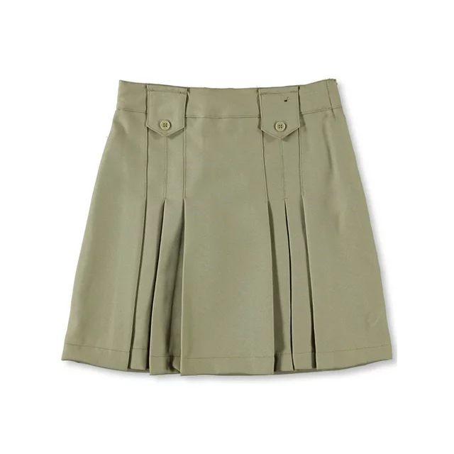 French Toast Girls Adjustable Waist Triple Pleated Skirt