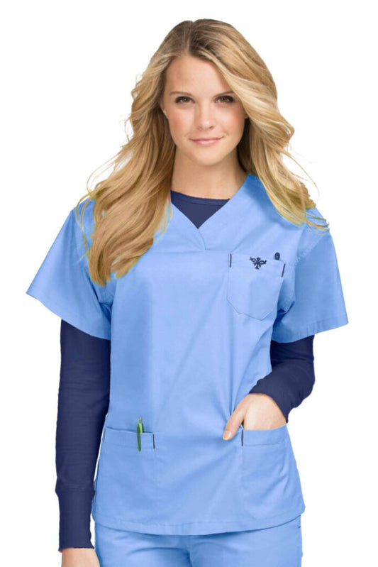 Med Couture Signature Sport Neckline Scrub Top