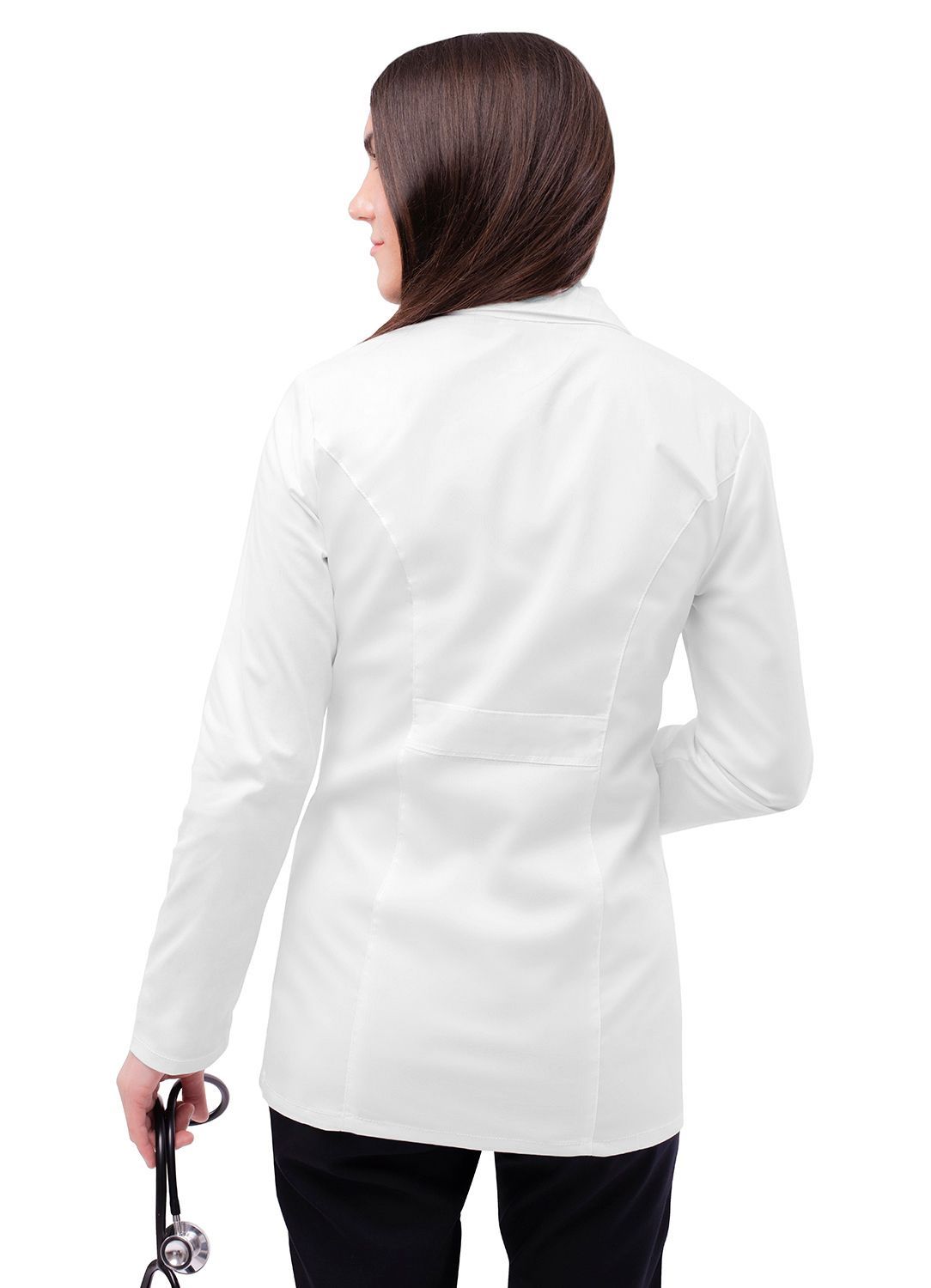 Adar Pop Stretch Womens 28" Tab-Waist Lab Coat