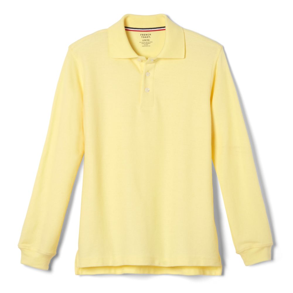 French Toast Boys Long Sleeve Interlock Polo